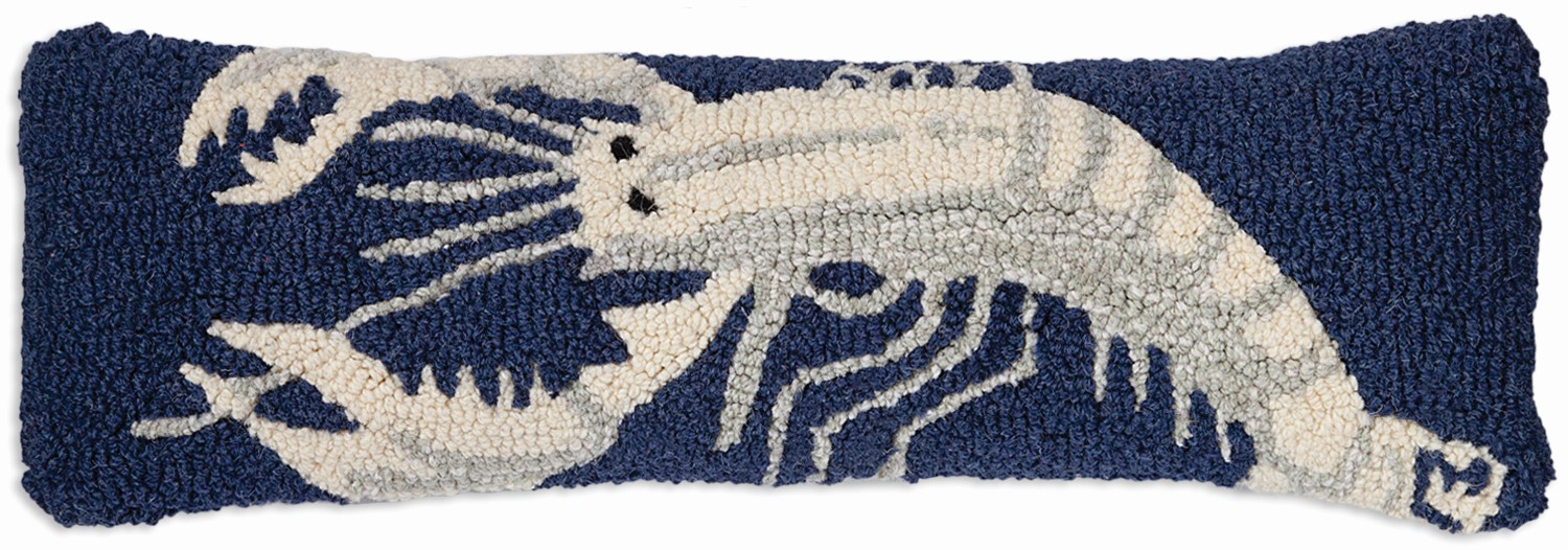 Picture of White Lobster on Blue
